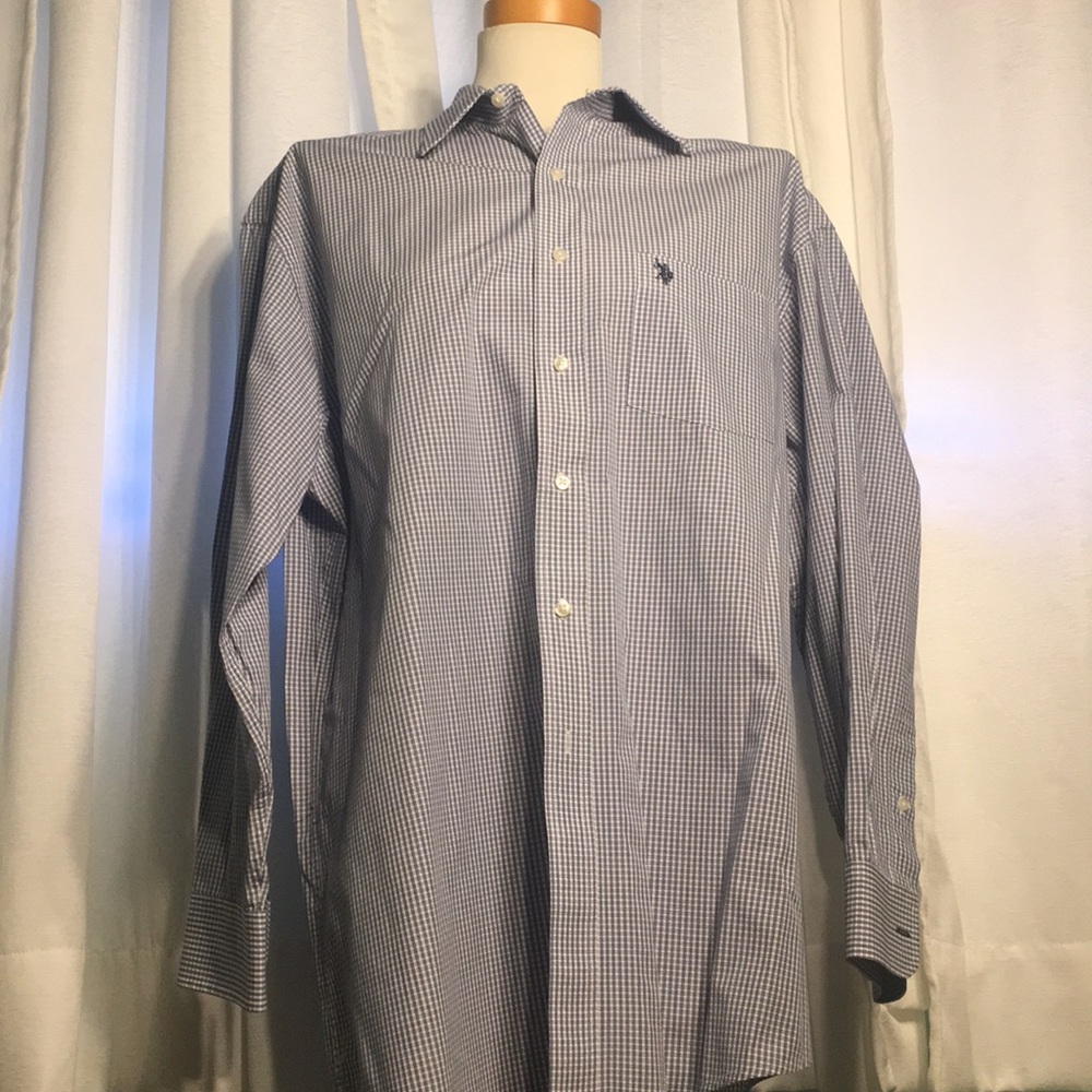 Men's checkered dress shirt